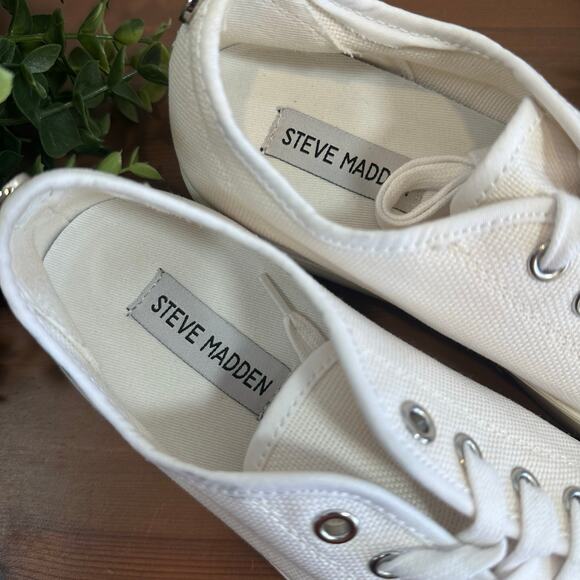 Steve Madden Women's Elore White Platform Sneakers Size 7.5 - Picture 7 of 9
